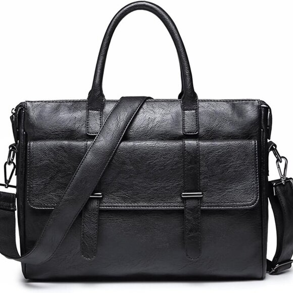Leather Messenger Bag Satchel Bags Large Sling Briefcase Bag for Men and Women